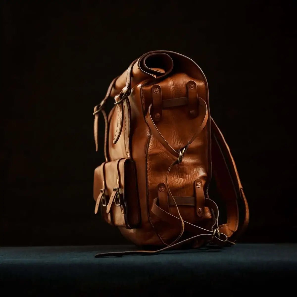 Oldis B1: Leather Backpack - Oldis Road - 43073139376175
